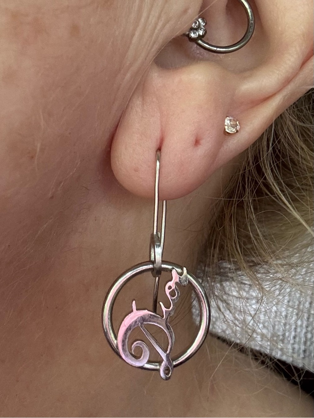 Dior Silver Script Drop Earrings NFS - Picture 9 of 11